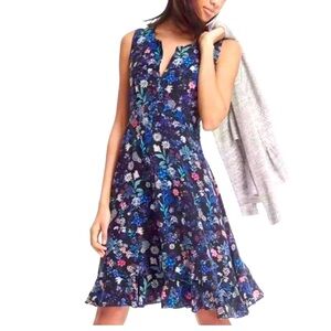 Rebecca Taylor Flouncy Ruffle Floral Sleeveless Silk Dress size 6